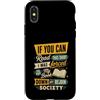 Book Down Reader Humor Custodia per iPhone X/XS Se riesci a leggere questo divertente lettore per amanti dei libri