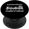 GPS Coodinates and Skyline of your City Madrid Skyline GPS coordinate geografia Spagna Silhouette PopSockets PopGrip Adesivo