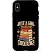 Girls Who Love Books Custodia per iPhone X/XS Solo una ragazza che ama i libri Bookworm Reader