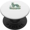 Cozy Wildlife Art Designs Levriero Elegante Fiori Prato Arte Natura PopSockets PopGrip Adesivo