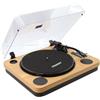 MOOOV 477361 giradischi in vinile Bluetooth con coperchio di protezione, altoparlanti integrati, gira disco con registrazione USB, compatibile 33/45/78 giri, uscita RCA, effetto legno