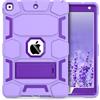 CCMAO Custodia per iPad di 9a generazione, custodia per iPad 8a/7a generazione, iPad 10,2 pollici 2021/2020/2019, custodia protettiva antiurto resistente con cavalletto per ragazze e donne, viola