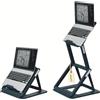 Leitz Ergo Supporto Laptop 2 in 1 Seduti o in Piedi, cinque altezze | Regolabile 24-61,5 cm, pieghevole 315 x 310 x 47 mm, per tablet e laptop 9-17, ufficio e casa, portata max 3,5 kg