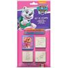 Multiprint Blister 3 Timbri per Bambini Paw Patrol Girl, 100% Made in Italy, Set Timbrini Bimbi Personalizzati, in Legno e Gomma Naturale, Inchiostro Lavabile Atossico, Idea Regalo, Art.03913