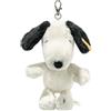Steiff Ciondolo Snoopy 15 cm bianco, Peanuts, portachiavi in morbido peluche con anello, lavabile in lavatrice