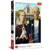 Trefl - American Gothic: Versione Canina - Puzzle 500 Pezzi - Puzzle Fai da te Artistico, Intrattenimento Creativo, Puzzle Classico per Adulti e Bambini dai 10 anni