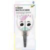 Folia 771 - Forbici per Bambini Unicorn, Circa 16 cm, Forbici per Bambini con Motivo Unicorno e Righello in Rilievo, in Acciaio Inox con Angoli arrotondati, per destrimani