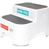 Prince Lionheart Uppy2® | Sgabello A Due Passi Per Bambini | Versatile | Gradini E Base Antiscivolo | Allenamento Vasino | Sgabello A Due Scalini | Maniglie Per Il Trasporto | Cucina E Bagno - Grigio