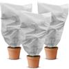 GARDENIX Protezione Invernale per Piante, 3 Pezzi, 60 x 80 cm, Protezione Invernale per Piante in Vaso, 50 g/㎡, Spessa Protezione per Piante, Borsa Invernale con Coulisse, Protezione antigelo per
