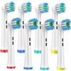 SLOWLEIF Standard Clean & 3D Clean White, testine di ricambio compatibili con Oral-B, pulizia quotidiana precisa, rimozione efficace della placca, 8 pezzi