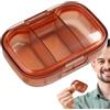 Generic Organizzatore Di Pillole Da Viaggio Quotidiano | Portapillole Trasparente A 3 Sezioni | Contenitore Portatile Per Vitamine, Olio Di Pesce E Integratori | Da Viaggio Estetica | Archiviazione C