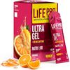 Life Pro Nutrition Life Pro Endurance Ultra Gel 1:08 12x60ml - Gel energetico per atleti di endurance (corsa, ciclismo e triathlon) con carboidrati a rapido assorbimento ed elettroliti (Arancia, Senza caffeina)