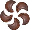 QUARKZMAN 5 Pc Pietre DellaIn Cristallo, 1.2 Pollici Di Lunghezza In Ossidiana Mogano Naturale, Pietre Tascabili Intagliate Per Meditazione, Bilanciamento, Decorazione Pendente