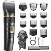 Jack & Rose Jack&Rose Tagliacapelli & Barba Uomo 3-in-1, Senza Filo Lama Ceramica | Tagliacapelli & rifinitore barba,Lama ceramica,IPX6 impermeabile,Porta USB-C,3,5 h ricarica