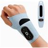 AURIVEE Massaggiatore Mani EMS, Massaggiatore Polso TENS con Calore, 8 Modi 19 Intensità, Avvolgente 360°, Lycra Traspirante, Magnetico Rimovibile, Ricaricabile USB-C, per Casa Ufficio Relax