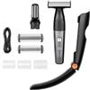 Sichler Men's Care Rasoio elettrico corpo e schiena ricaricabile ER-80 con trimmer e pettini, IPX6