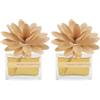 MUHA' - Profumatore Flower Diffuser, Vaniglia e Ambra Pura, 30 ml (Confezione da 2)