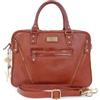 Catwalk Collection Handbags - Grande Borsa Tote Pelle - Cartella a Tracolla per Laptop - Borsa Ufficio Donna - Valigetta 24 Ore - Sienna