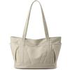 zhongningyifeng Borsa tote da donna in tela casual con manico superiore borsa grande capacità con cerniera per lavoro, viaggi, shopping