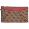 GUESS borsa da polso Zip Flat Pouch Rose Multi marrone chiaro