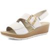 inblu Sandali Donna Con Doppio Strappo E Fibbia, Plantare Imbottito E Zeppa Leggera SandaliDonna