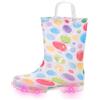 FUNCOO PLUS Stivali di Gomma per Ragazzi, Facili da maneggiare, Stivali di Gomma per | Impermeabile, stampa a cartoni animati, maniglie facili da infilare, suola antiscivolo, tomaia morbida, giochi di pozzanghera