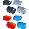 Combine8 4 paia di lenti di ricambio per occhiali da sole Oakley Holbrook OO9102/Holbrook Mix OO9384/Holbrook Asian Fit (AF) OO9244, nero + argento titanio + blu ghiaccio + rosso fuoco