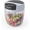 Salter Pull Chopper, tritatutto manuale 900 ml con lame in acciaio inox | Impugnatura a corda, base antiscivolo, parti smontabili, lavabile in lavastoviglie, per verdure, erbe, frutta secca