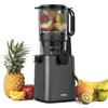 H.Koenig GSX26 - Estrattore di succo con apertura ampia 135 mm, frutta e verdura, senza BPA, estrazione lenta 50 giri/min, acciaio inossidabile, silenzioso, 250 W, antigoccia, nero