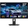 HKC Monitor Gaming OLED 27 Pollici, QHD 240Hz, 99% DCI-P3, 0.03ms GTG | 2560x1440 Monitor, HDR True Black 400, 10Bit, HDMI 2.1, DisplayPort 1.4, Regolazione in altezza, VESA 100 × 100 mm, GS27QKS