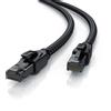 Primewire Cavo patch Primewire CAT 8 con guaina in cotone, cavo LAN Gigabit Ethernet - Serie Nera, 40 Gbit/s - schermatura S/FTP PIMF, cavo di rete - 20 m