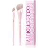 Jessup, set di pennelli da trucco, 2 pezzi, rosa