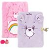 Totum Care Bears - Taccuino soffice con lucchetto, motivo: orsetto portafortuna, viola o rosa, copertina morbida per appunti, pensieri, schizzi e liste delle cose da fare