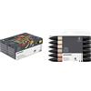 Winsor & Newton PILOT G207 Penna (0,7 Mm), Confezione Da 12, Colore: Nero & Bls-G2-R Ricambio Penna Gel, Rosso/Bianco