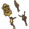 Grupo Erik Michael Jackson Set 4 Spille Smaltate | Spillette in Scatola Regalo per Personalizzare Vestiti, Giacche e Zaini, Pins Divertenti, Musica Pop