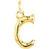 Uno de 50 Charm placcato oro 18k a forma di lettera C