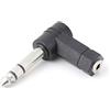 ESden 3,5 mm femmina Jack a jack maschio da 6,35 mm ad angolo retto adattatore per cuffie