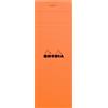 RHODIA 8200C - Bloc-Notes a punto metallico Shopping N°8 Orange - Quadretti piccoli - 7,4 x 21 cm - 80 fogli staccabili - Carta Clairefontaine Bianca 80g/m² -COPERTINA in carta trattata morbida