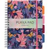 Pukka Pad Bloom B5 Project Book - Quaderno a spirale con 4 divisori riposizionabili con linguette per organizzazione e personalizzazione, 200 pagine, 100 fogli di carta da 80 g/m², blu