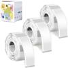X-Institute 480 etichette termiche trasparenti 12 x 40 mm, resistenti a olio e acqua, etichette adesive per cucina, cibo, cosmetici, etichettatura cosmetica