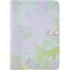 DELORIGIN Raccoglitore a 6 anelli, formato A5, in tessuto, ricaricabile | Striscia graduata, chiusura a bottone, pagine interne ricaricabili per appunti quotidiani, per il ritorno a scuola