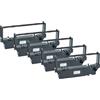 vhbw 5x nastro inchiostrato compatibile con Star Micronics MD-712, MD712, MD-742, SP700, MD742, SP-700 stampante ad aghi - nero