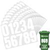 vsshe 100 Pezzi Numeri Adesivi Grandi Impermeabili Numero, 100 mm, Bianco | 1-9 Numeri Adesivi Etichette Adesive, Numeris Adesivi per Esterno per Cassetta postale, numero civico, segnaletica esterna