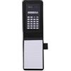 OhMill Taccuino tascabile in pelle PU con calcolatrice mini blocco note multifunzione formato A7 taccuino per appunti commerciali di 30 pagine con penna