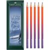 Faber-Castell Matita in grafite B Flow Edition, confezione da 5, colore: Melone | Matite triangolari, grado B, ergonomiche, in confezione regalo