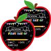 HAOWANWW Lavagna con scritta First and Last Day of School (lingua italiana non garantita), per il primo giorno di scuola, riutilizzabile, a forma di appl, double face, ideale per il rientro a scuola, per