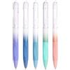 Generico Set Di 5 Penne Gel Retrattili Con Colori Sfumati, Penne A Sferas Sfumate Con Corpo Estetico, Asciugatura Rapida Press Inchiostro Nero Penna A Punta Media, Per Scrivere, Tenere Un Diario, Disegnare(B)