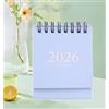 Generic Mini calendario da scrivania, piccolo calendario 2026-2027, da gennaio 2026 a giugno 2027, calendario da tavolo in piedi per casa e ufficio (blu, 13,5 x 7,6 cm)