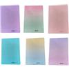 TU QUADERNI Glamour Glitter 6 pezzi a righe per la scuola con OMAGGIO portachiave con paillettes