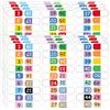 SMARSTICKER Etichette con indice numerico, linguette dell'alfabeto multicolore 1-50 1-100 divisori per 3 raccoglitori ad anelli, quaderni, ordinamento di file, contenuti, pagine, rubrica